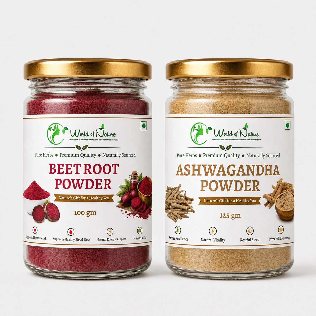Beetroot + Ashwagandha Powder Combo