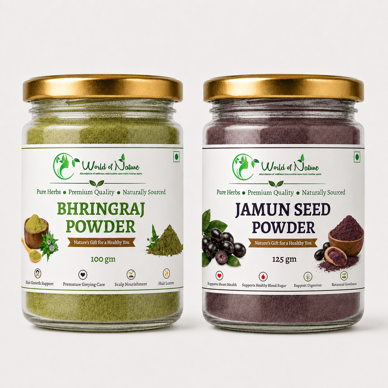 Bhringraj + Jamun Seed Powder Combo